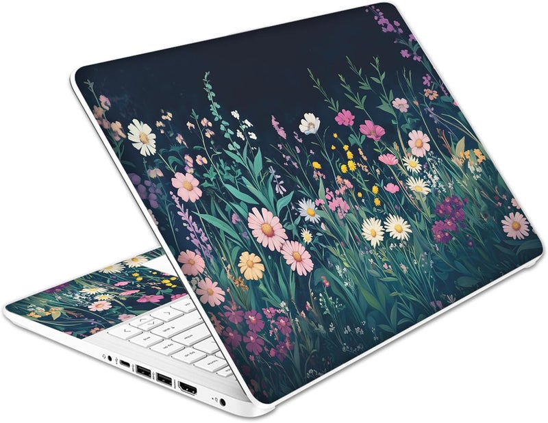 TracyArt Laptop Skin Decal HP 14" - Botanical, Laptop Cover Sticker, No Cutting Required, No Bubble, Waterproof, Scratch Resistant - Including Wide Screen and Wrist Pad - Image 1